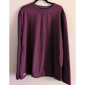 Free Country Shirt Men's XXL Burgundy Micro-Tech Long Sleeve Comfort Stretch EUC